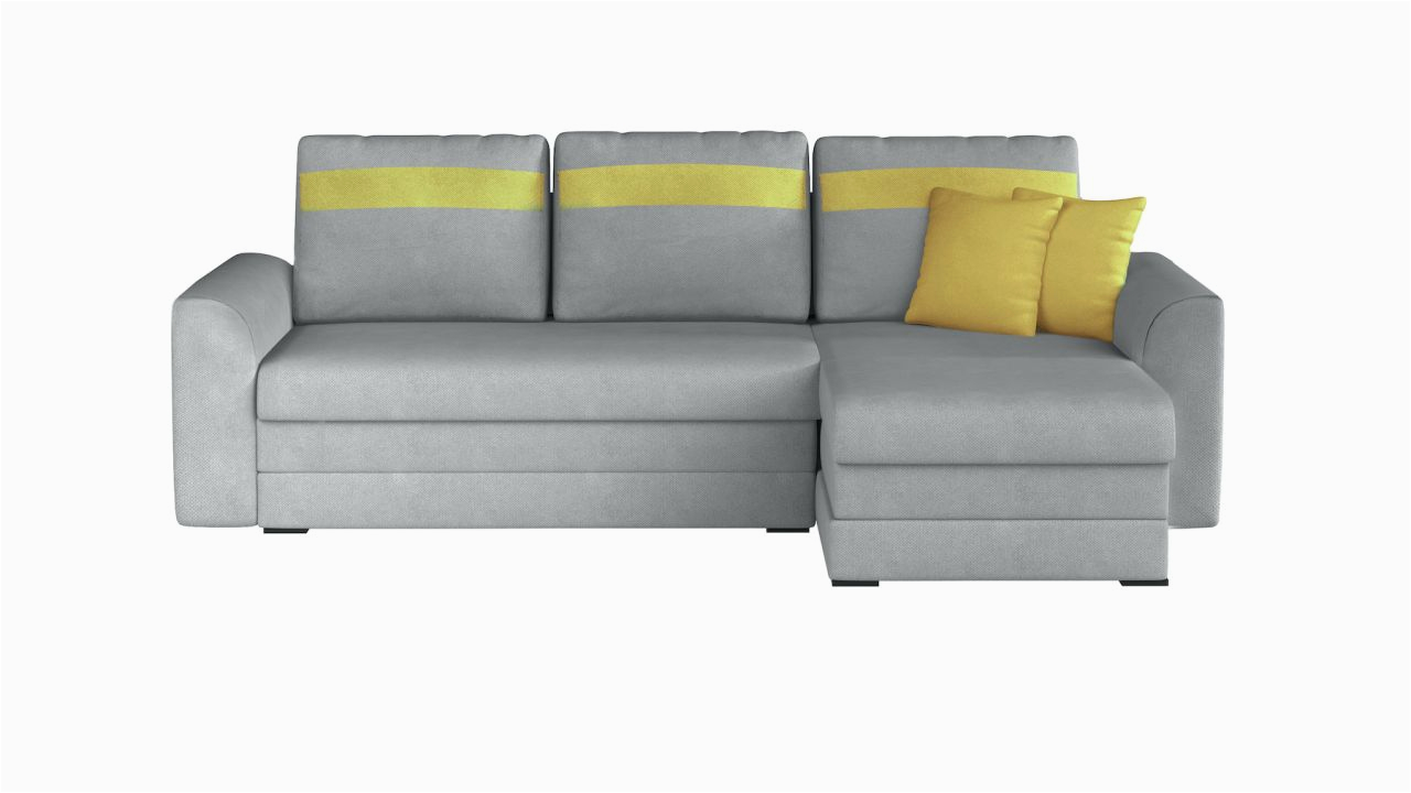 ecksofa sofa niobe mit schlaffunktion grau gelb ottomane rechts