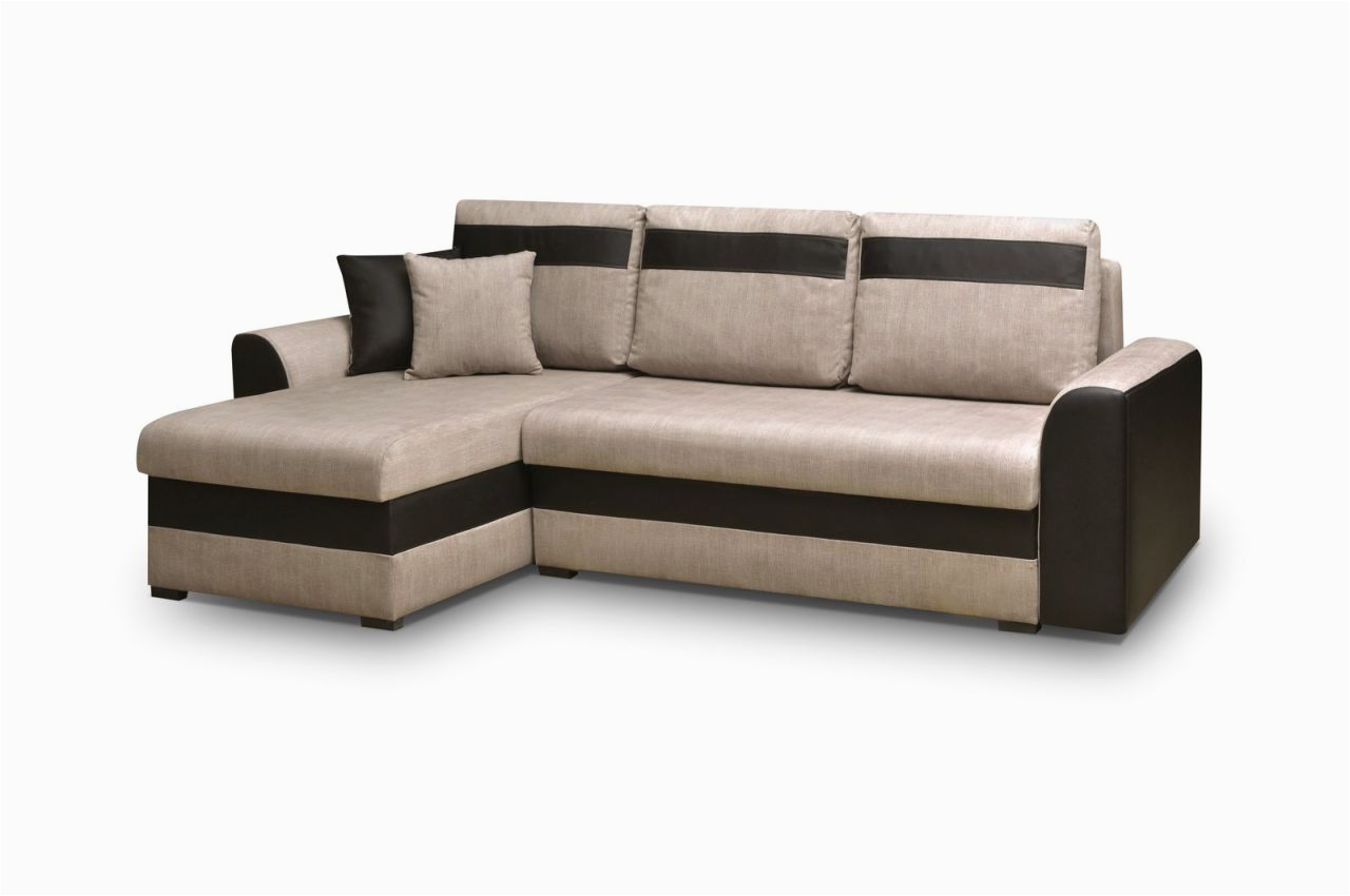 ecksofa sofa niobe mit schlaffunktion schwarz beige ottomane links