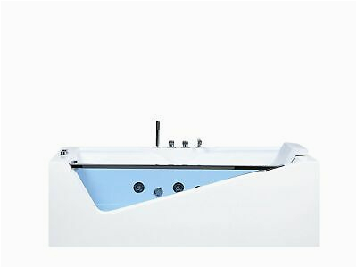 Whirlpool Badewanne Modern mit Handbrause Sichtfenster Farblichttherapie