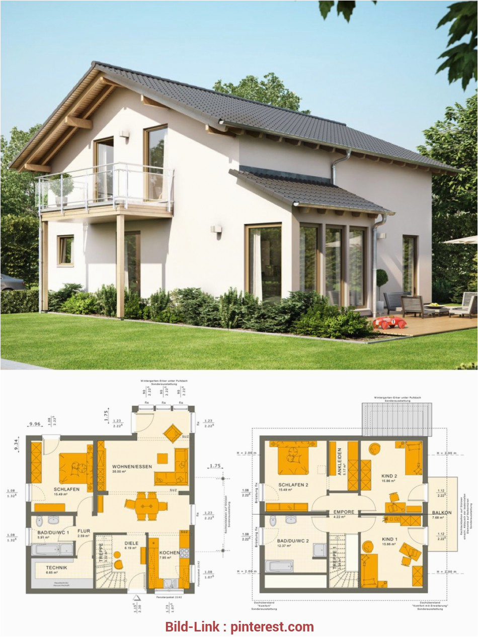 haus bau klassische einfamilienhaus architektur satteldach wintergarten anbau hausbau ideen grundriss fertighaus solution v6 33