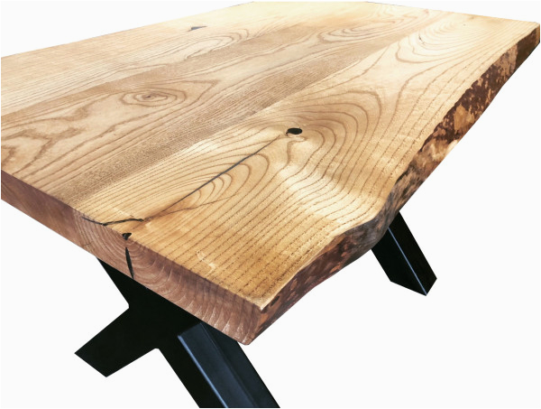 Tischplatte Massivholz Esche 50mm mit Baumkante G 1013 1027 1 600x600