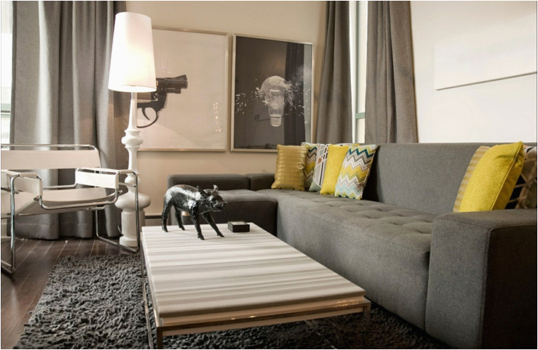 sofas moderne gris best of bild color amarillo 27 ideas de accentos para salones modernos von sofas moderne gris