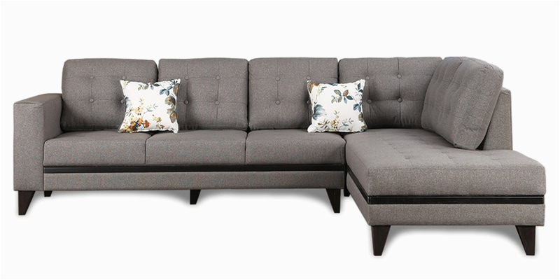 garcia lhs three seater sofa with lounger in grey colour by hometown garcia lhs three seater sofa wi od5zmz
