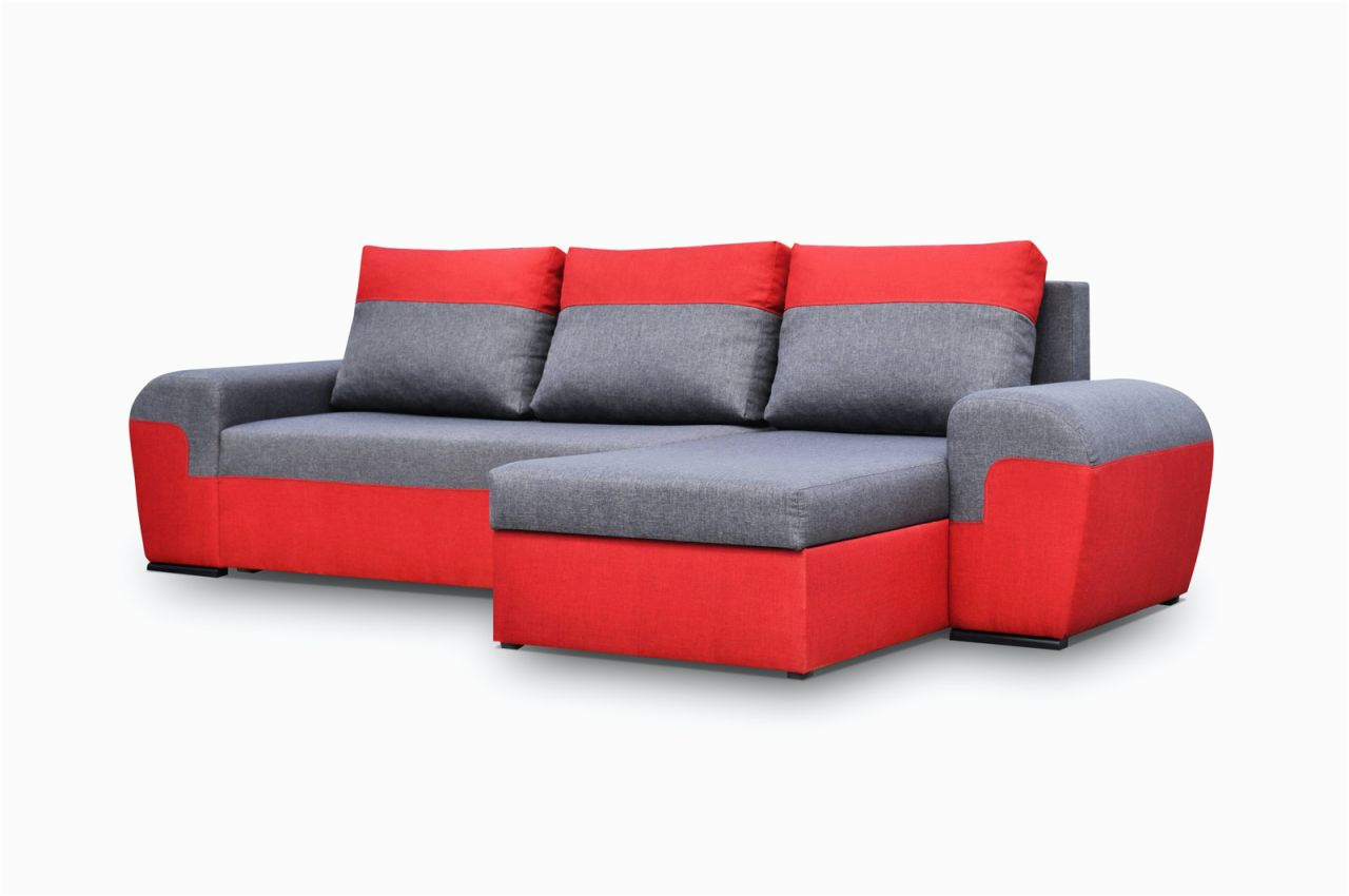 ecksofa sofa paros mit schlaffunktion rot grau ottomane rechts